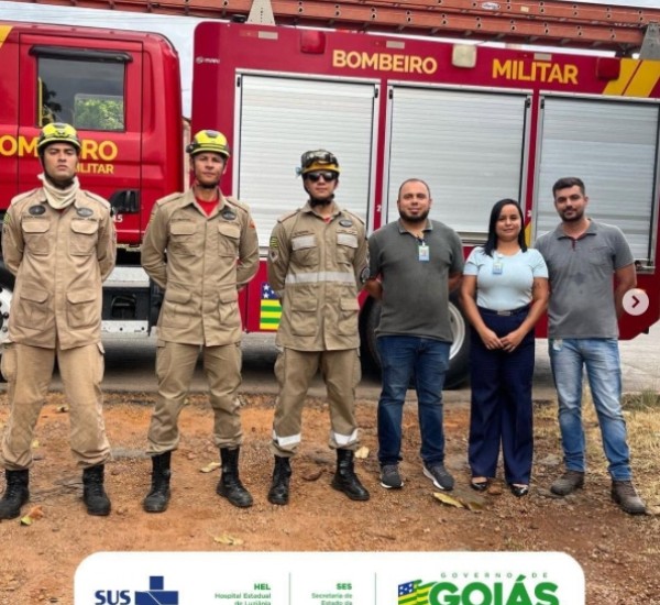 Brigada de Incêndio do Hospital Estadual de Luziânia (HEL) em ação