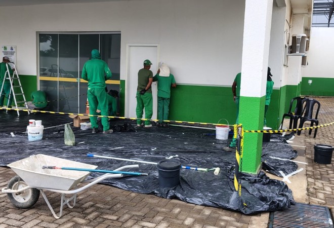 Reeducandos reformam Hospital de Luziânia