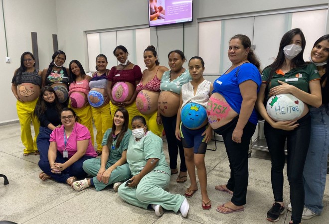 HEL realiza arte gestacional com pacientes