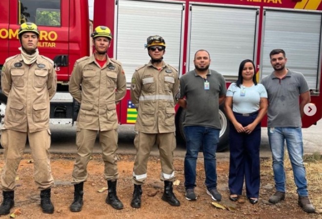 Brigada de Incêndio do Hospital Estadual de Luziânia (HEL) em ação